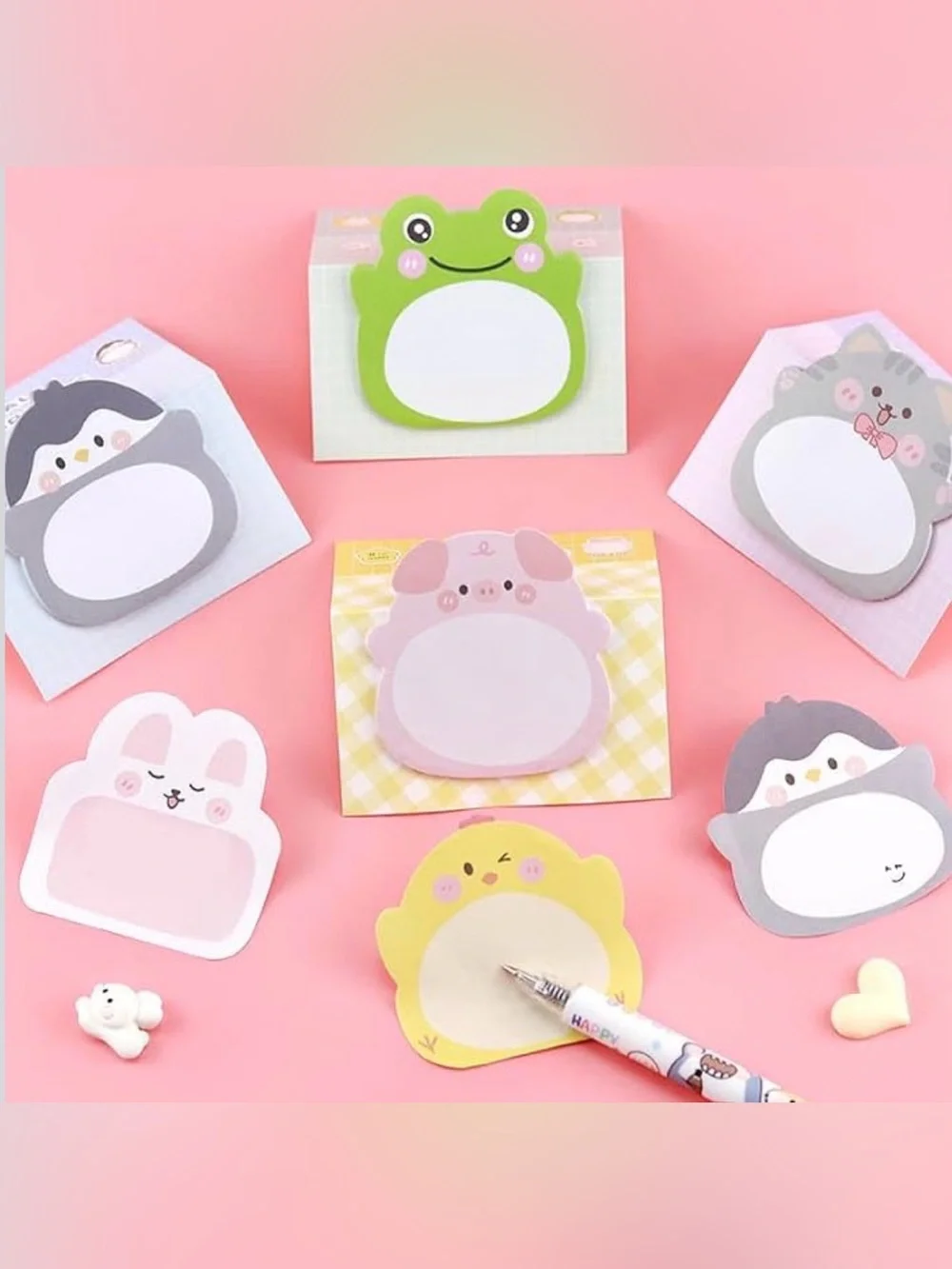 Animal Sticky Notes Bundle - 160 Sheets 🐰💕